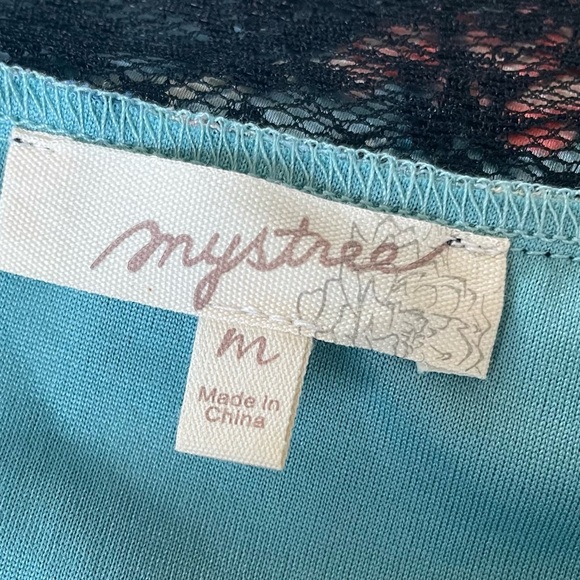 Mystree Slip Dress Silky Floral Lace - Picture 6 of 8